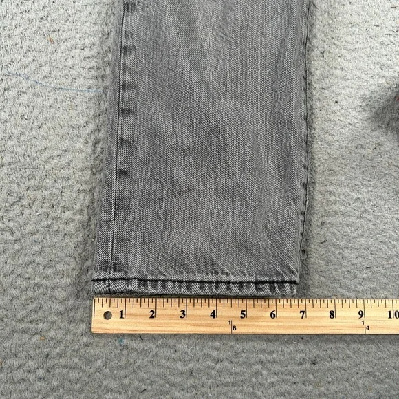 Levi's 501 '93 Jeans Men's 30x28 Gray Denim Straight Faded Distressed Button Fly - Picture 10 of 12